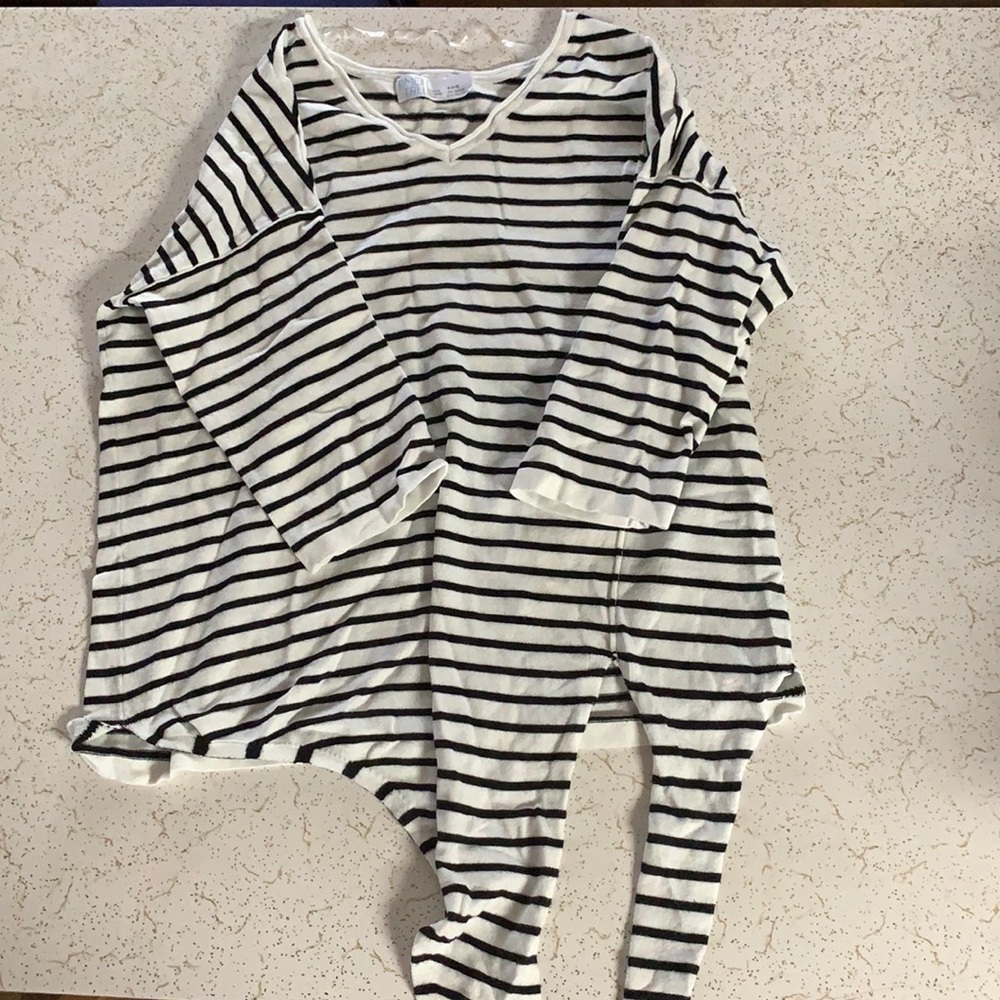 Black and white striped shirt
